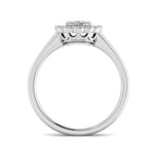 9ct White Gold Oval Diamond Ring 2