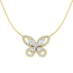 9ct Yellow Gold Marquise and Pear Lab Grown Diamond Necklace 1