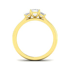 9ct Yellow Gold Emerald Cut Lab Grown Diamond Ring 2