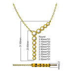 9ct White Gold Round Lab Grown Diamond Necklace 2