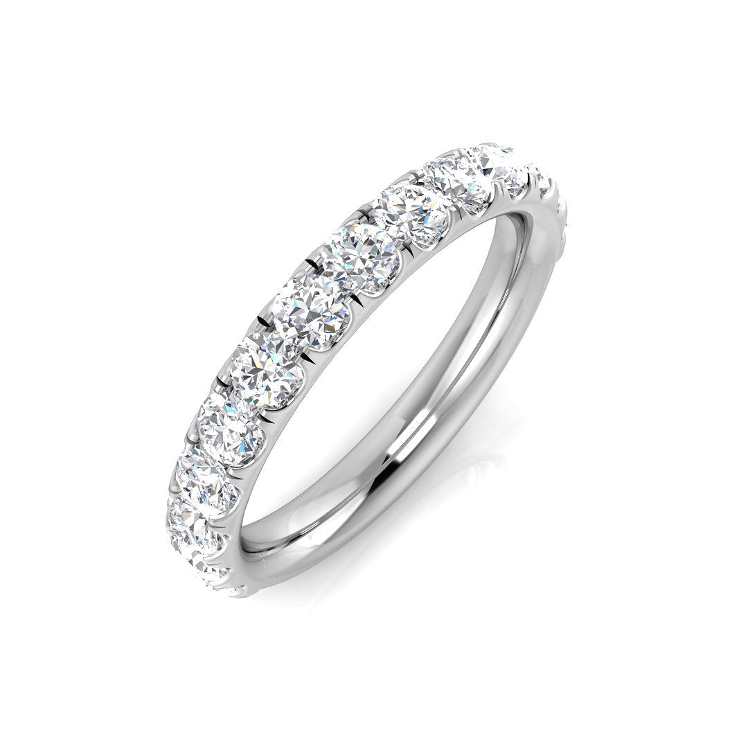 9ct White Gold Round Lab Grown Diamond Ring 1