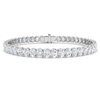 9ct White Gold Oval Lab Grown Diamond Bracelet 1