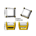 9ct White Gold Asscher Cut Lab Grown Diamond Earrings 2