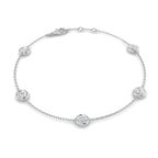 9ct White Gold Round Lab Grown Diamond Bracelet 1