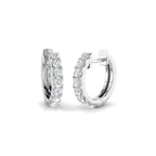 9ct White Gold Round Lab Grown Diamond Earrings 1