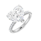 9ct White Gold Heart Lab Grown Diamond Ring 1