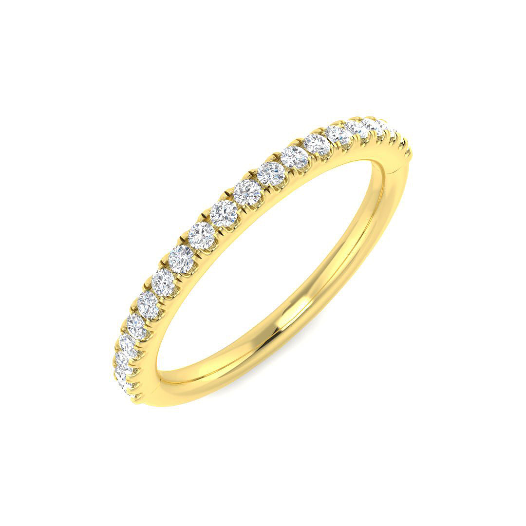 18ct Yellow Gold Round Lab Grown Diamond Ring 1