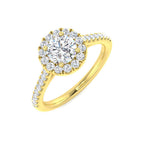 9ct Yellow Gold Round Lab Grown Diamond Ring 1