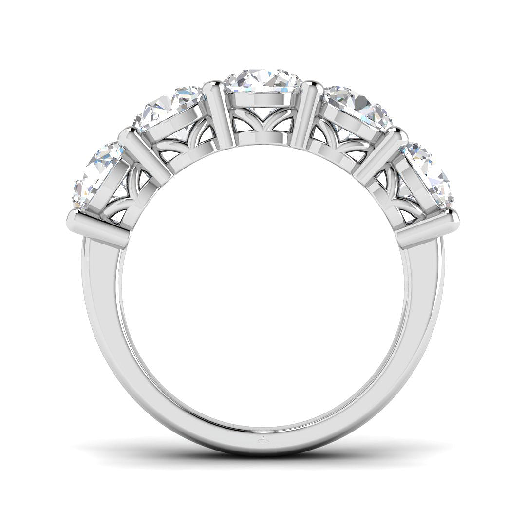 9ct White Gold Round Lab Grown Diamond Ring 2