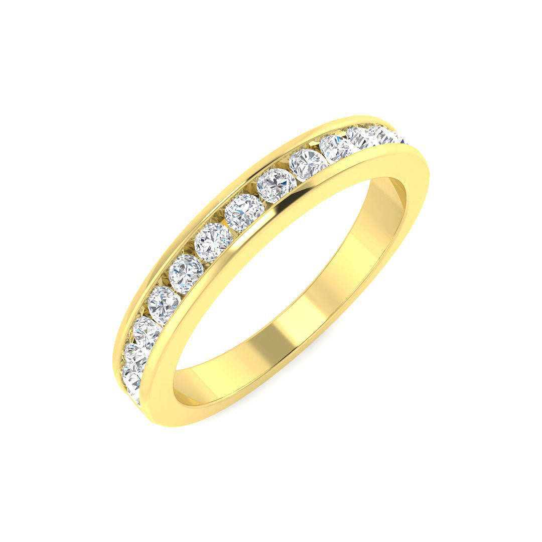 9ct Yellow Gold Round Diamond Ring 1
