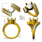 18ct White Gold Round Lab Grown Diamond Ring 3