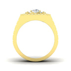 9ct Yellow Gold Round Lab Grown Diamond Ring 2