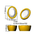 9ct Yellow Gold Oval Lab Grown Diamond Earrings 2