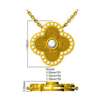 9ct White Gold Round Lab Grown Diamond Necklace 2