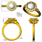 9ct Yellow Gold Round Diamond Ring 3