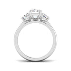 Platinum Emerald Cut and Trapezoid Lab Grown Diamond Ring 2