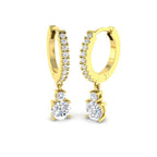 9ct Yellow Gold Round Lab Grown Diamond Earrings 1