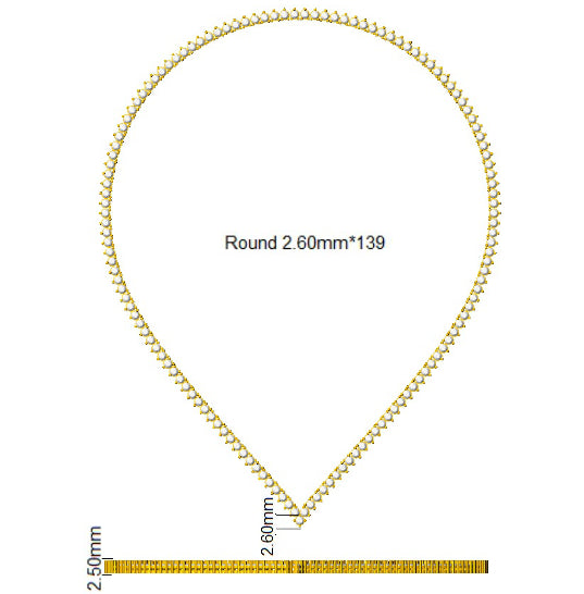 9ct White Gold Round Lab Grown Diamond Necklace 2