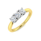 9ct Yellow Gold Round Lab Grown Diamond Ring 1