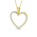 9ct Yellow Gold Round Lab Grown Diamond Pendant 1