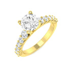 9ct Yellow Gold Round Lab Grown Diamond Ring 1