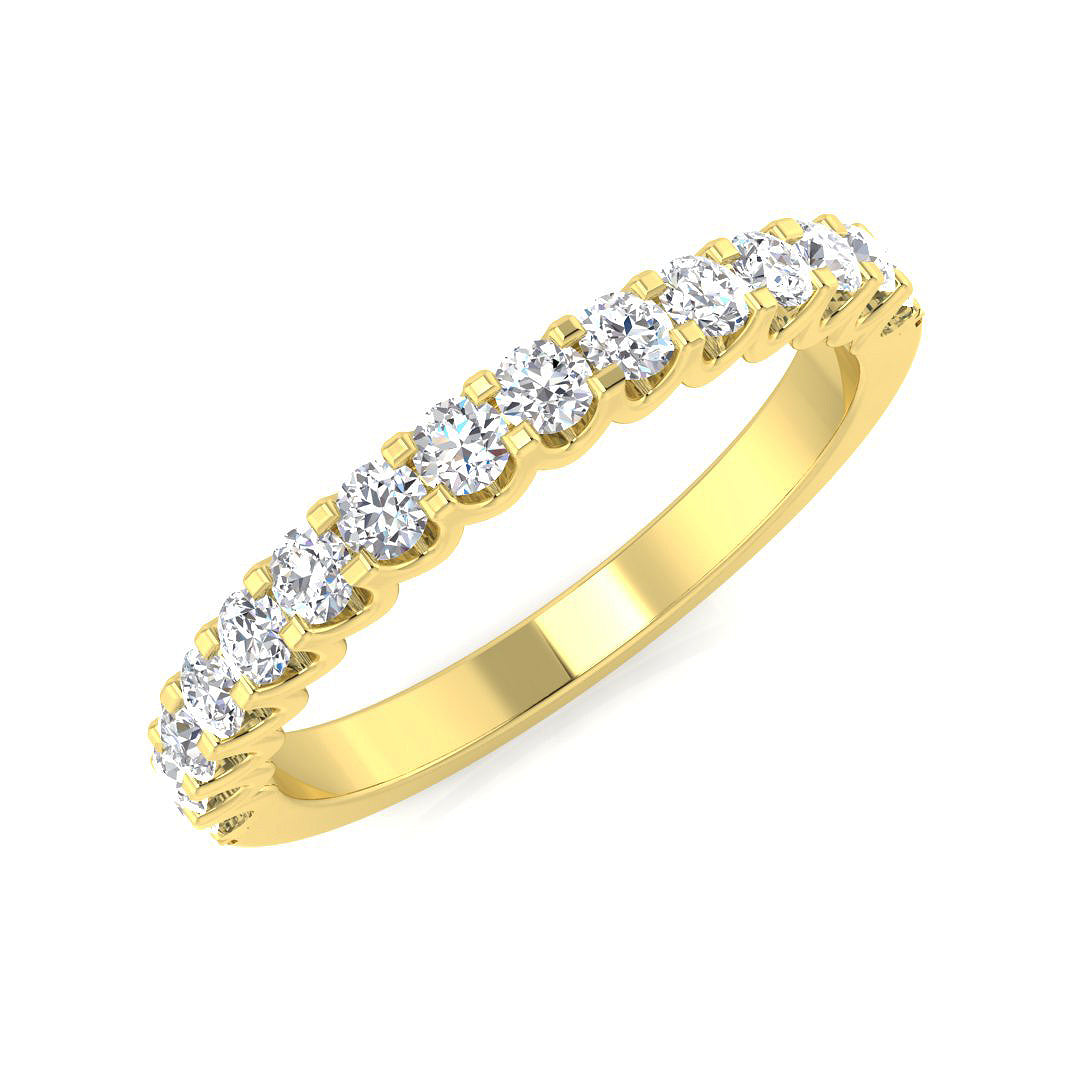 9ct Yellow Gold Round Lab Grown Diamond Ring 1