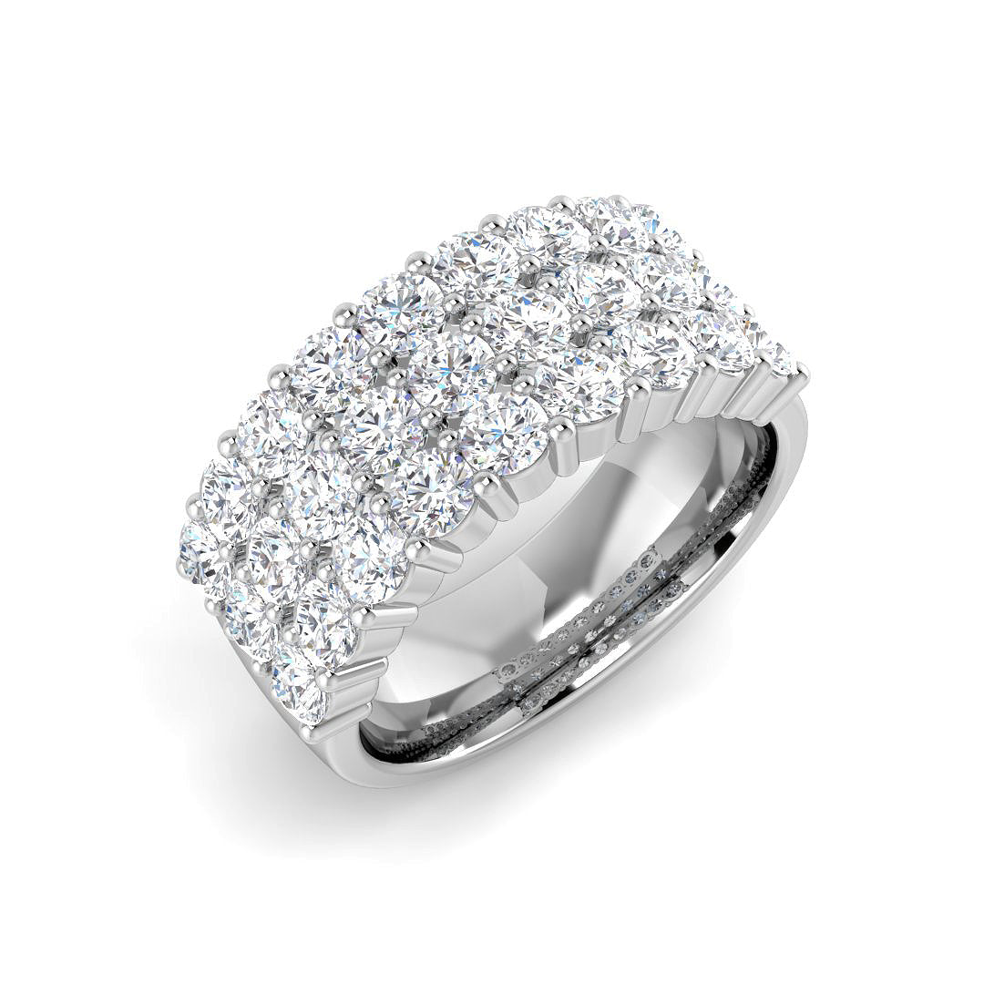 9ct White Gold Round Lab Grown Diamond Ring 1