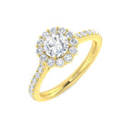 9ct Yellow Gold Round Lab Grown Diamond Ring 1
