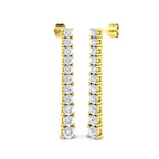 9ct Yellow Gold Round Lab Grown Diamond Earrings 1