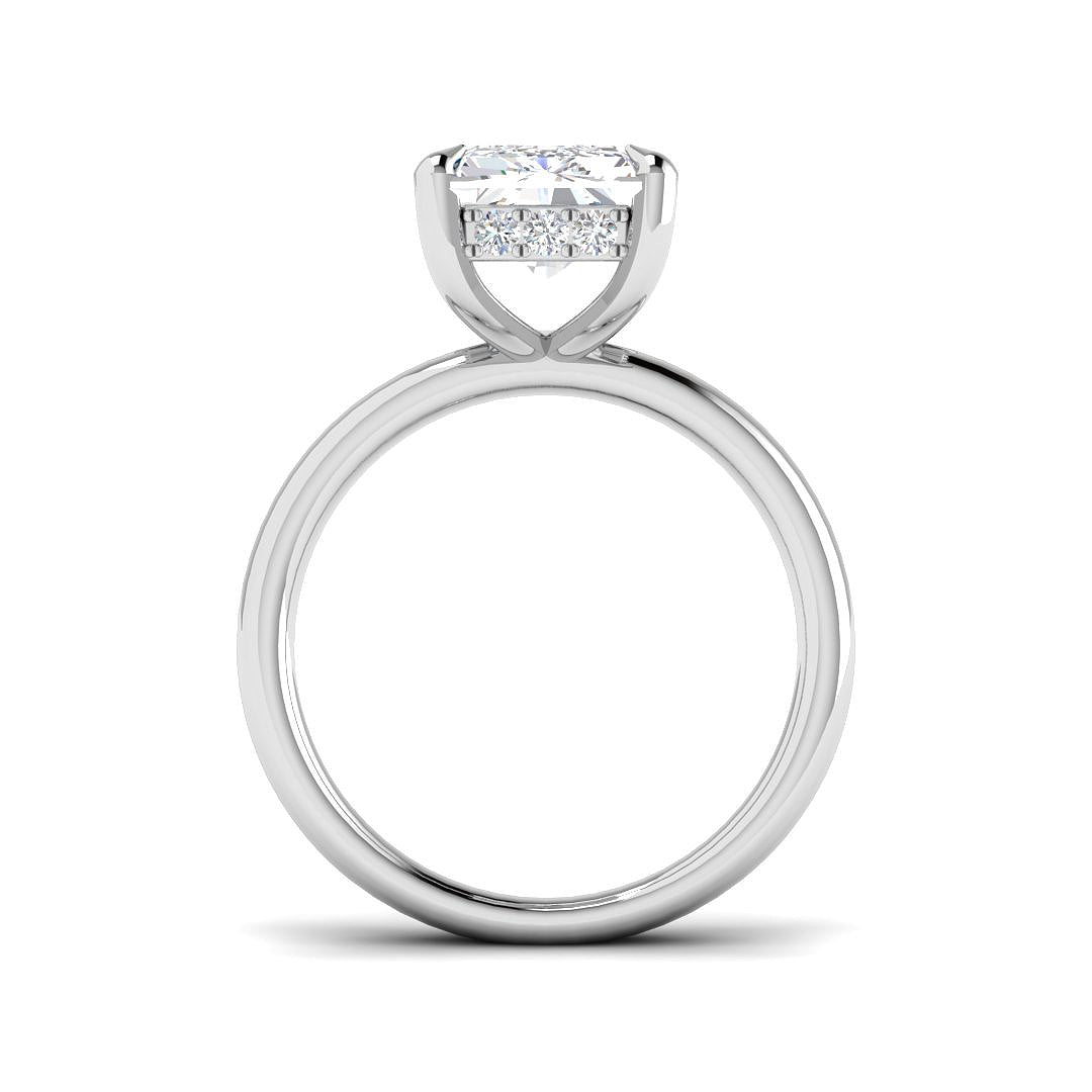 9ct White Gold Radiant Lab Grown Diamond Ring 2