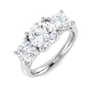 9ct White Gold Round Lab Grown Diamond Ring 1