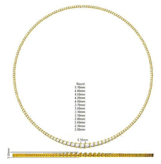 9ct White Gold Round Lab Grown Diamond Necklace 2