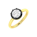 9ct Yellow Gold Round Lab Grown Diamond Ring 1