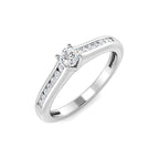 18ct White Gold Round Diamond Ring 1