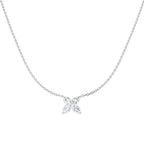 9ct White Gold Marquise Lab Grown Diamond Necklace 1