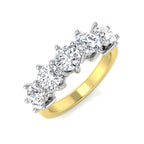 9ct Yellow Gold Round Lab Grown Diamond Ring 1