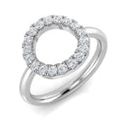 9ct White Gold Round Lab Grown Diamond Ring 1