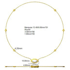 18ct White Gold Marquise Lab Grown Diamond Necklace 2