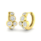 9ct Yellow Gold Round Lab Grown Diamond Earrings 1