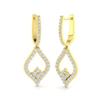 9ct Yellow Gold Round Lab Grown Diamond Earrings 1