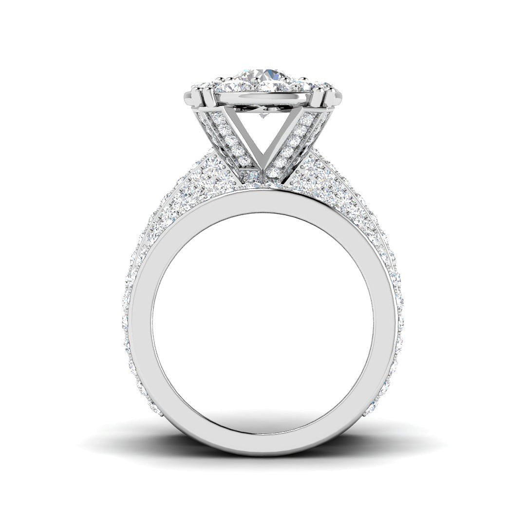 9ct White Gold Round Lab Grown Diamond Ring 2