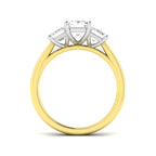 18ct Two Tone Emerald Cut Lab Grown Diamond Ring 2