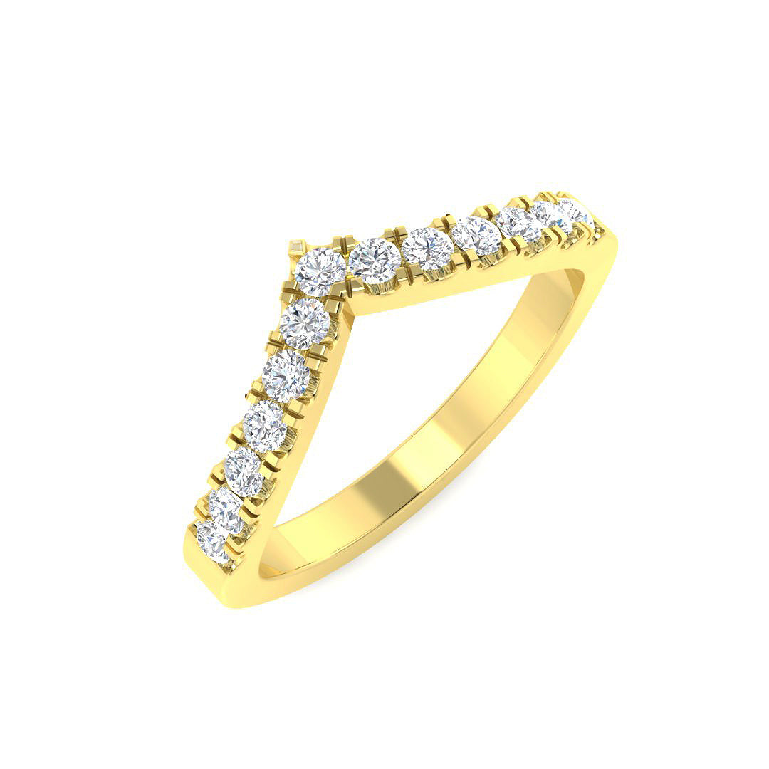 9ct Yellow Gold Round Lab Grown Diamond Ring 1