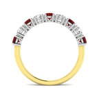 18ct Two Tone Round Ruby and Diamond Ring 2