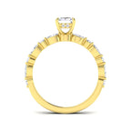 9ct Yellow Gold Marquise and Radiant Lab Grown Diamond Ring 2