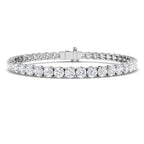 9ct White Gold Round Lab Grown Diamond Bangle 1