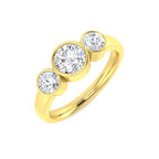9ct Yellow Gold Round Lab Grown Diamond Ring 1