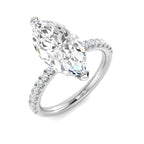 9ct White Gold Marquise Lab Grown Diamond Ring 1