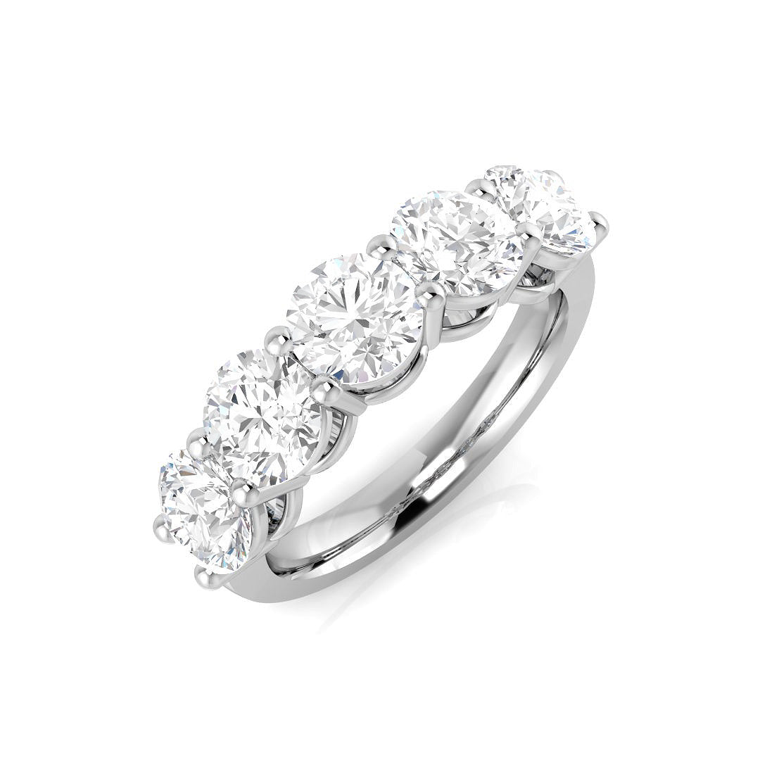 9ct White Gold Round Lab Grown Diamond Ring 1