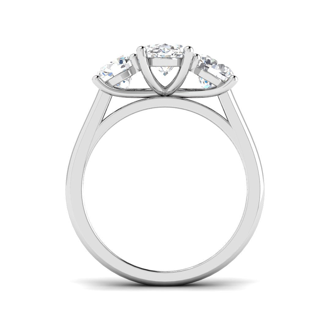 Platinum Oval Lab Grown Diamond Ring 2